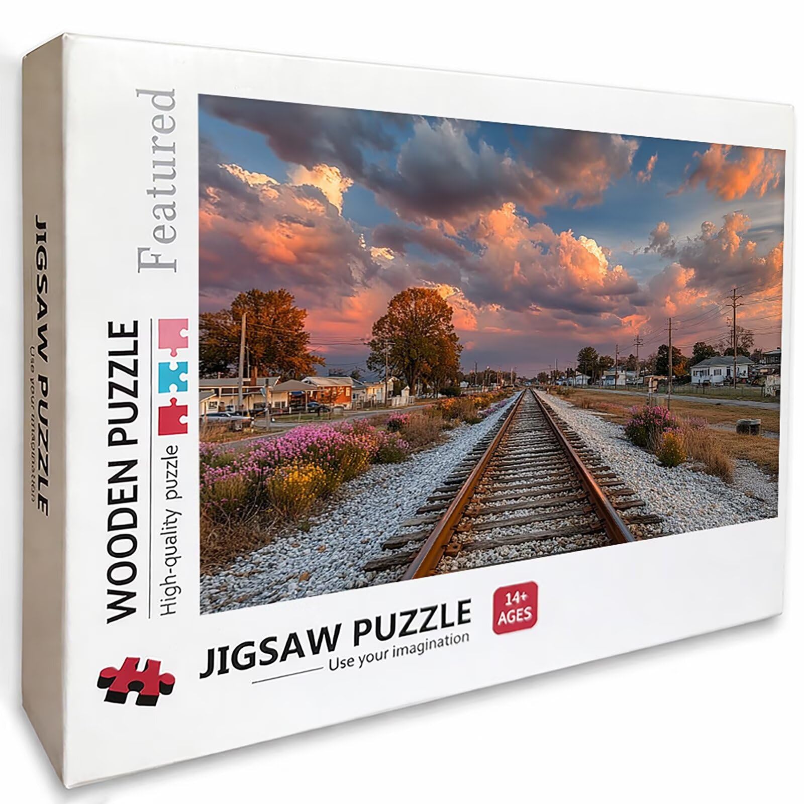 Puzzle Arte con Scatola Vista Della Strada, Nuvola Puzzle Legno 3000 Pezzi Adulti 122x81cm, Attività di Intrattenimento ad Alta Difficoltà, DIY Classici Gioco, Jigsaw Per Tutta La Famiglia, W-3972