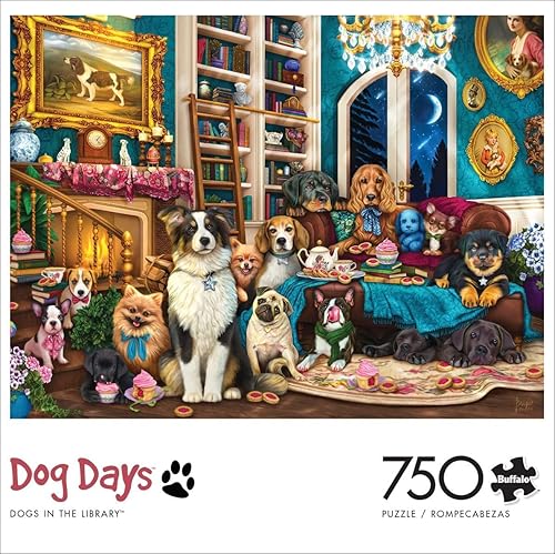 Miniatura 3 de Buffalo Games - Brigid Ashwood - Dogs in The Library - Rompecabezas de 750 piezas para adultos - Rompecabezas desafiante perfecto para noches de