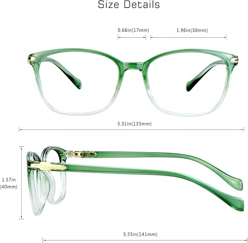 Miniatura 3 de VisionGlobal Lentes de bloqueo de luz azul para mujereshombres, antifatiga ocular, elegante marco cuadrado, antirreflejos