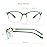 VisionGlobal Blue Light Blocking Glasses for Women, Anti Eyestrain, Computer Reading, TV Glasses, Stylish Square Frame, Anti Glare(Clear Green,+4.25 Magnification)