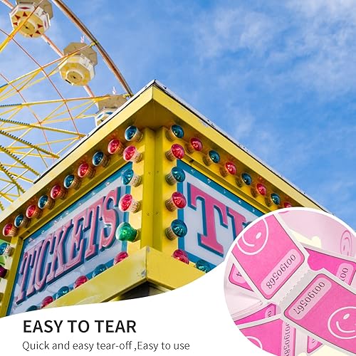 Miniatura 5 de L LIKED Rollo de boletos Smile para rifa, cada boleto de 1 x 2 pulgadas, para eventos, entrada, premio de clase, recaudación de fondos y premios,