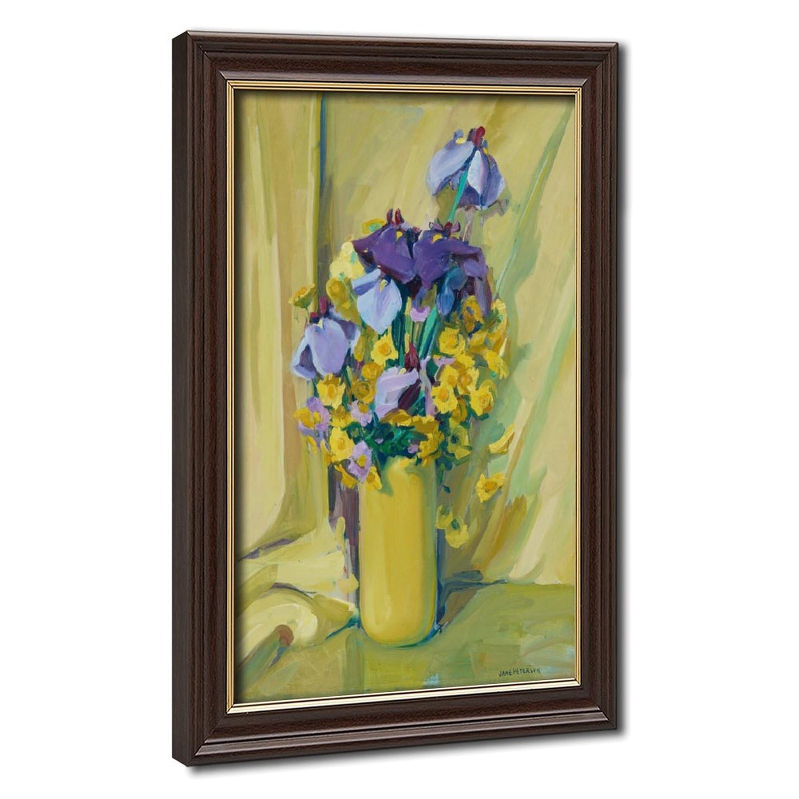 WCYB Jane Peterson Floral Irises, Daisies, Aster Giclée Posters Prints Canvas Deco Paintings Wall Art Hangable Frame 20" L X 30" W
