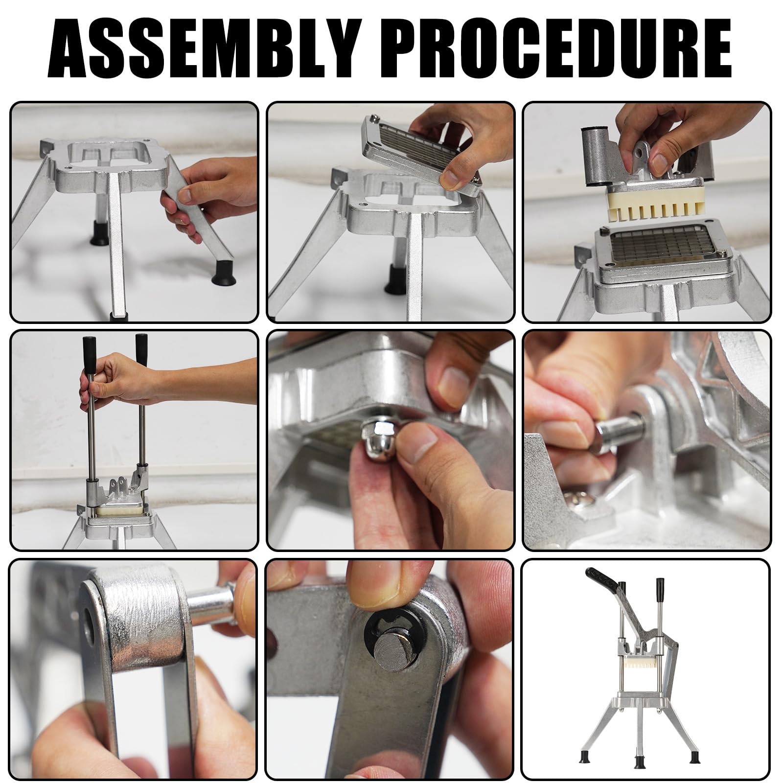 Affettatrice verticale manuale per frutta e patate, utensile multiuso per cubetti di patate e cetrioli, macchina manuale per la lavorazione degli alimenti