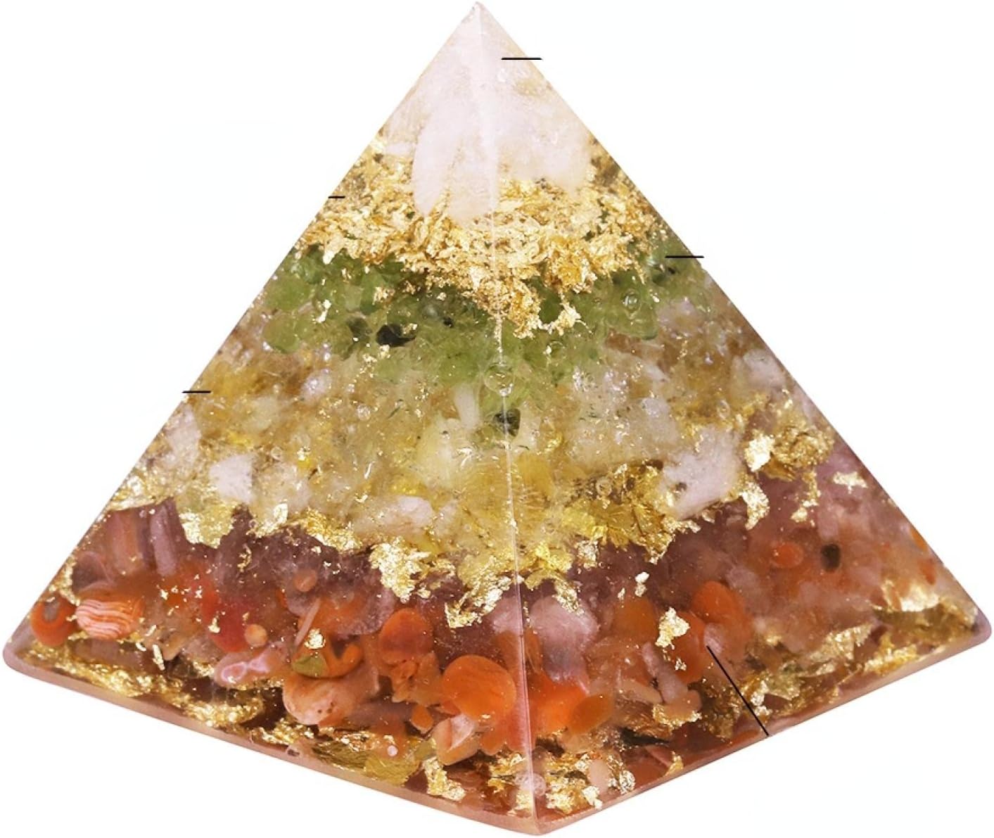 Pyramid Converter Resin Natural Gravel Balance Treatment For Women Men'S Home Décor