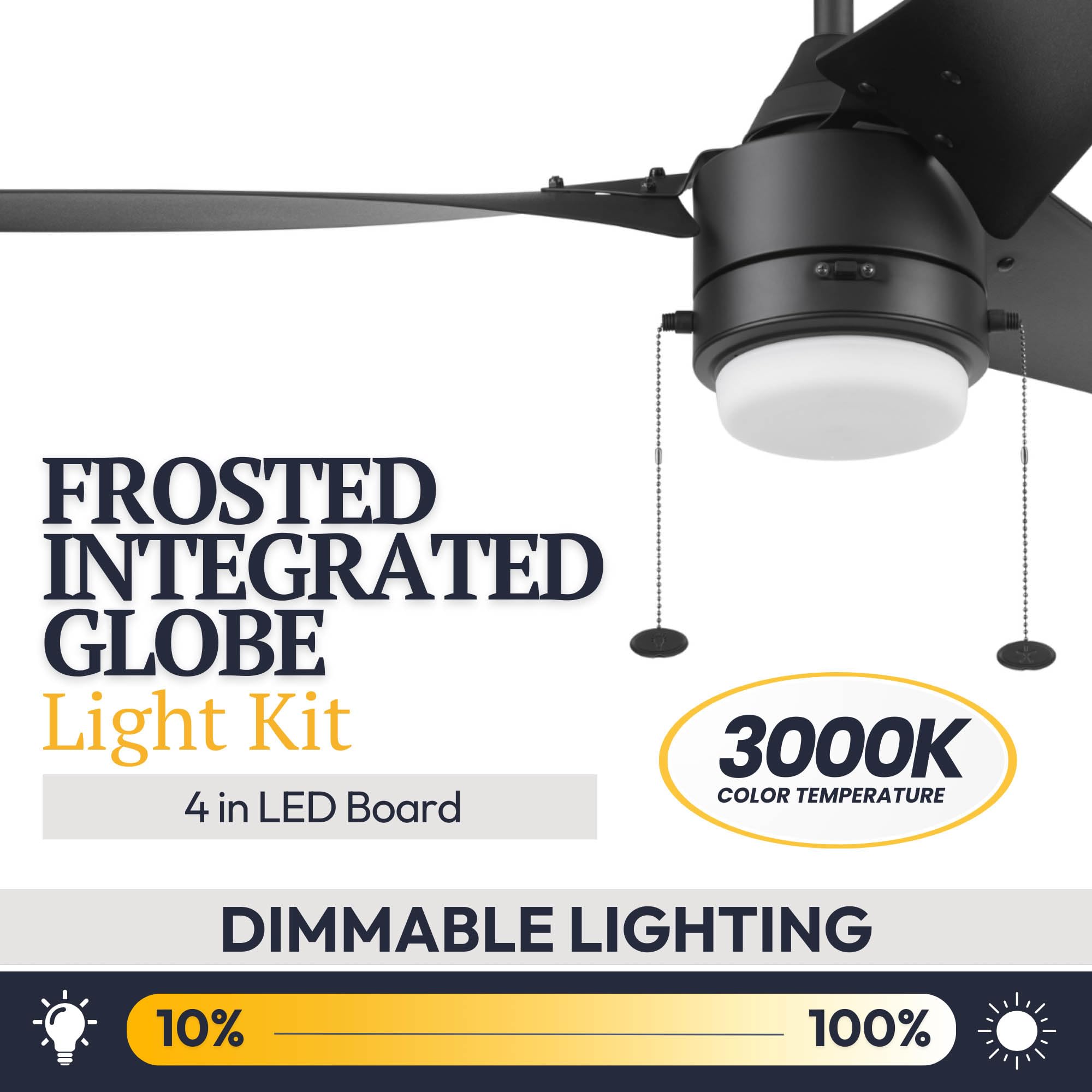 Prominence Home Benton, Ventilatore A Soffitto 132 Cm Con Luce LED E Telecomando – Bronzo, 5 Pale - 3