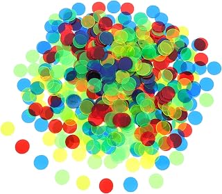 500 Stück Bingo Chips Plastik Chips Bunte Zählchips Marker aus Kunststoff für Spiele und Mathematikunterricht für Partyzubehör