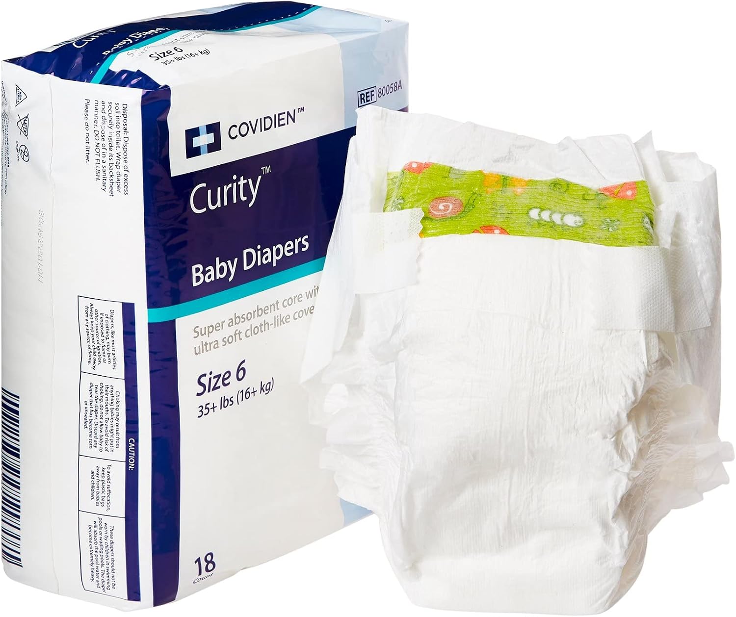 Cardinal Health™ Baby Diapers 80028A, Wings™, Size 3, Medium, Pack of 28