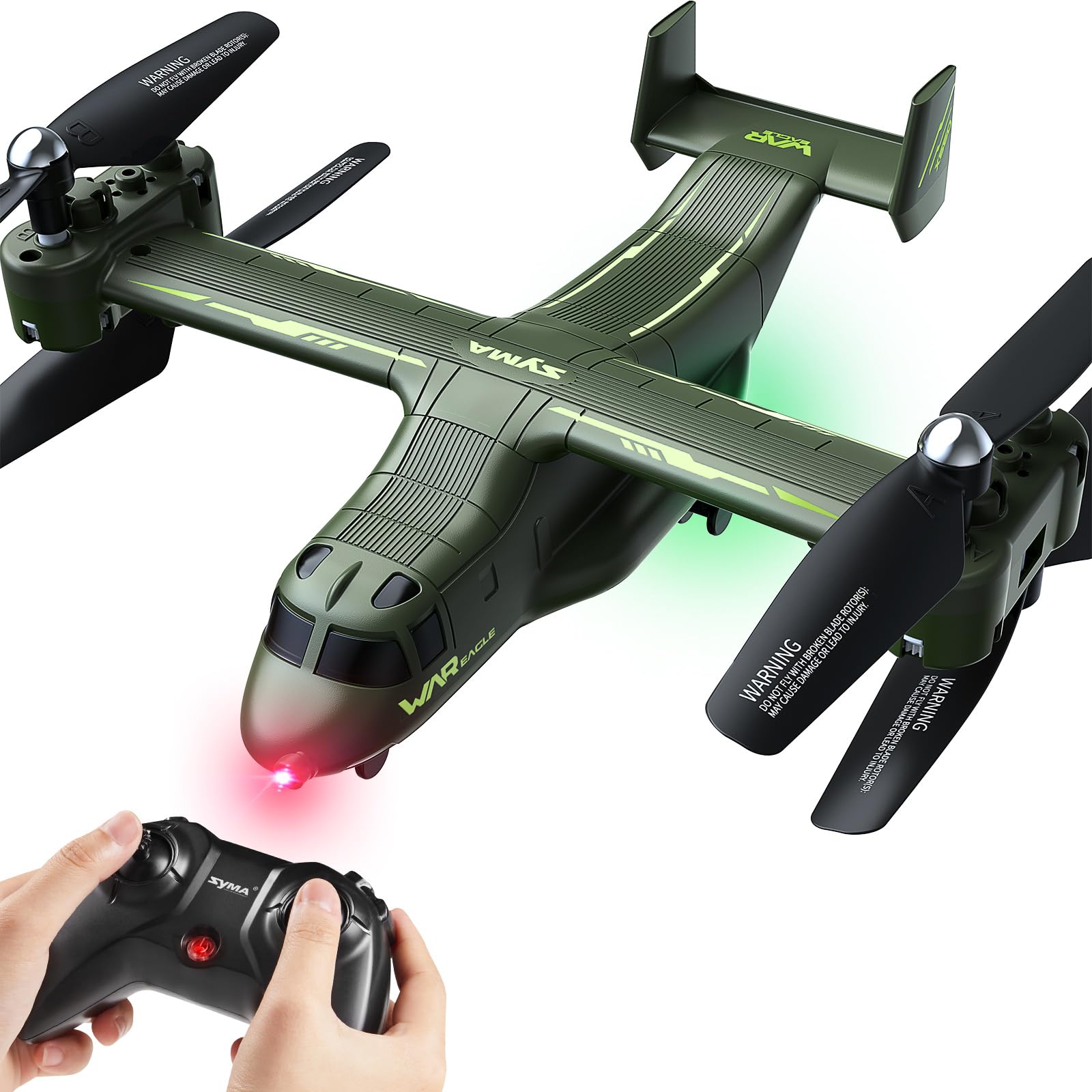 SYMA X550 Military RC Helicopter, 4 Channel Remote Control Helicopter with High & Low Speed, Multiple Stunt Flying, Altitude Hold, Army Model for Display and CollectiblesClimatePartner certified