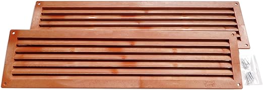 Amazon ライク P C ドア用ガラリ 100 400 2枚一組 発泡茶 ドア用金物