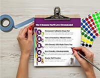 Vista 2 de ChromaLabel 1 x 1.50 Inch Fluorescent Pink and Yellow Double Layer Quality Control Label, Imprinted Inspected by Stickers, 250 Quality Inspection