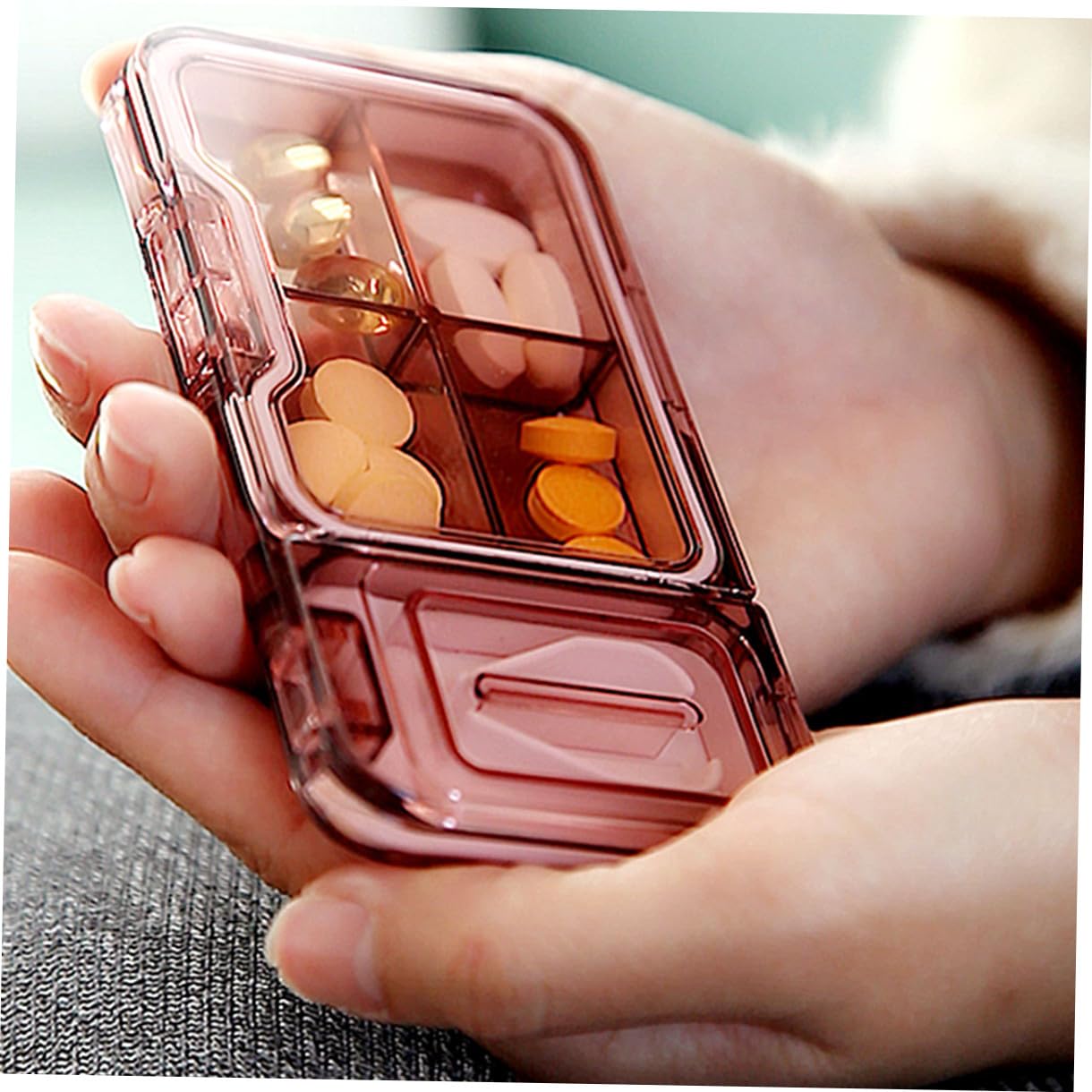 GLEAVI De 3 Pièces à séparateur briseur de médicaments organisateur de médecine coupe comprimé porte- coupe- portable pilulier distributeur PC