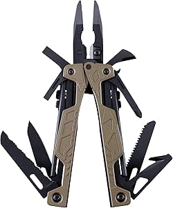LEATHERMAN - OHT One Handed Multitool with Spring-Loaded Pliers and Strap Cutter, Coyote Tan with MOLLE Brown Sheath