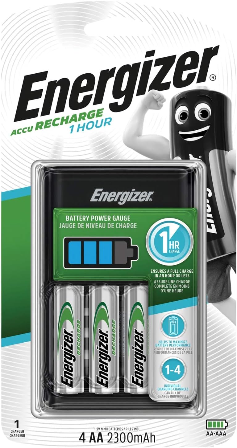 Energizer 1 Hour Charger for AA + AAA Batteries