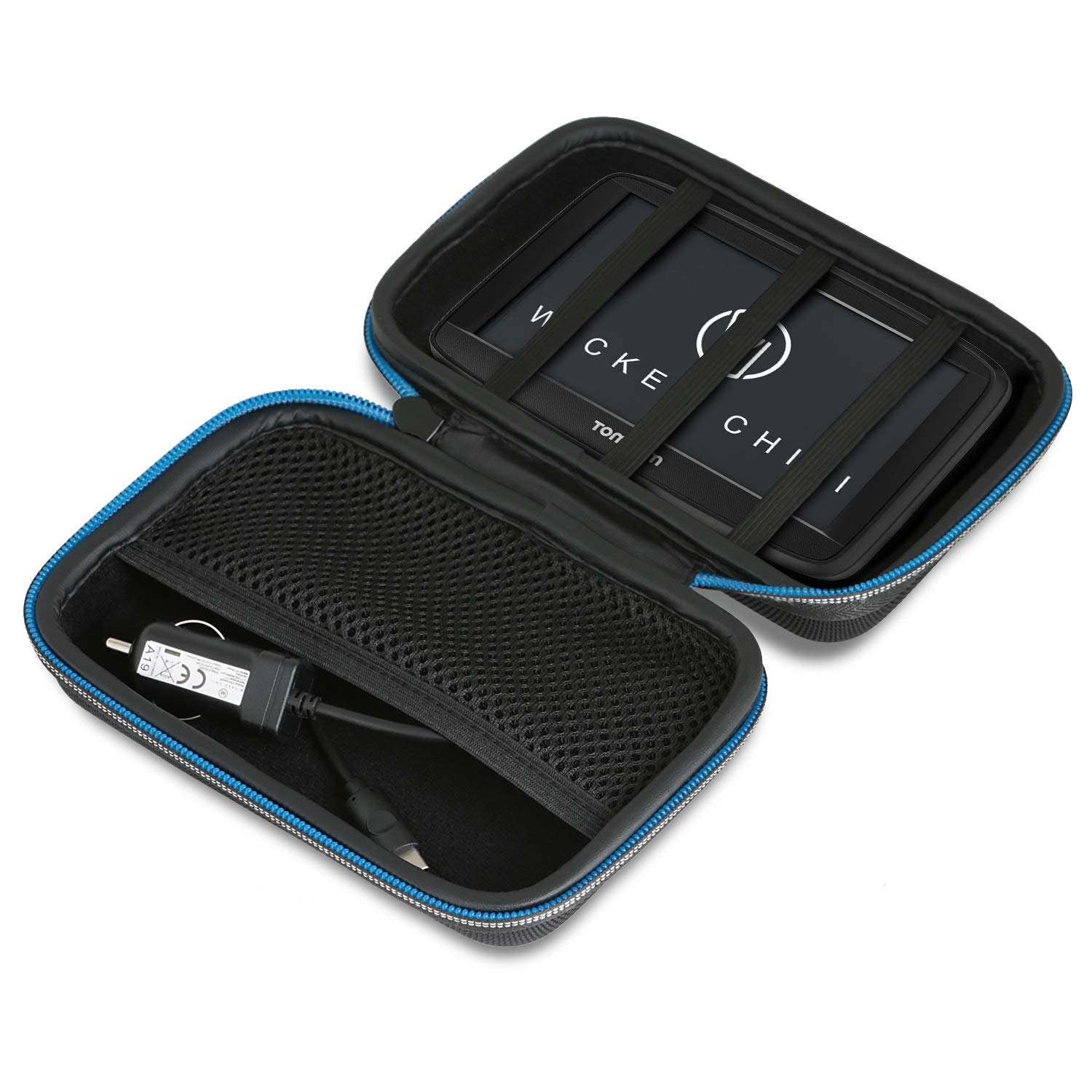 Wicked Chili Astuccio AntiShock per Hard Disk, SSD e dispositivi di Navigazione (Max. 15 x 10 x 4,5 cm, vano per Cavo di Ricarica, Imbottitura)