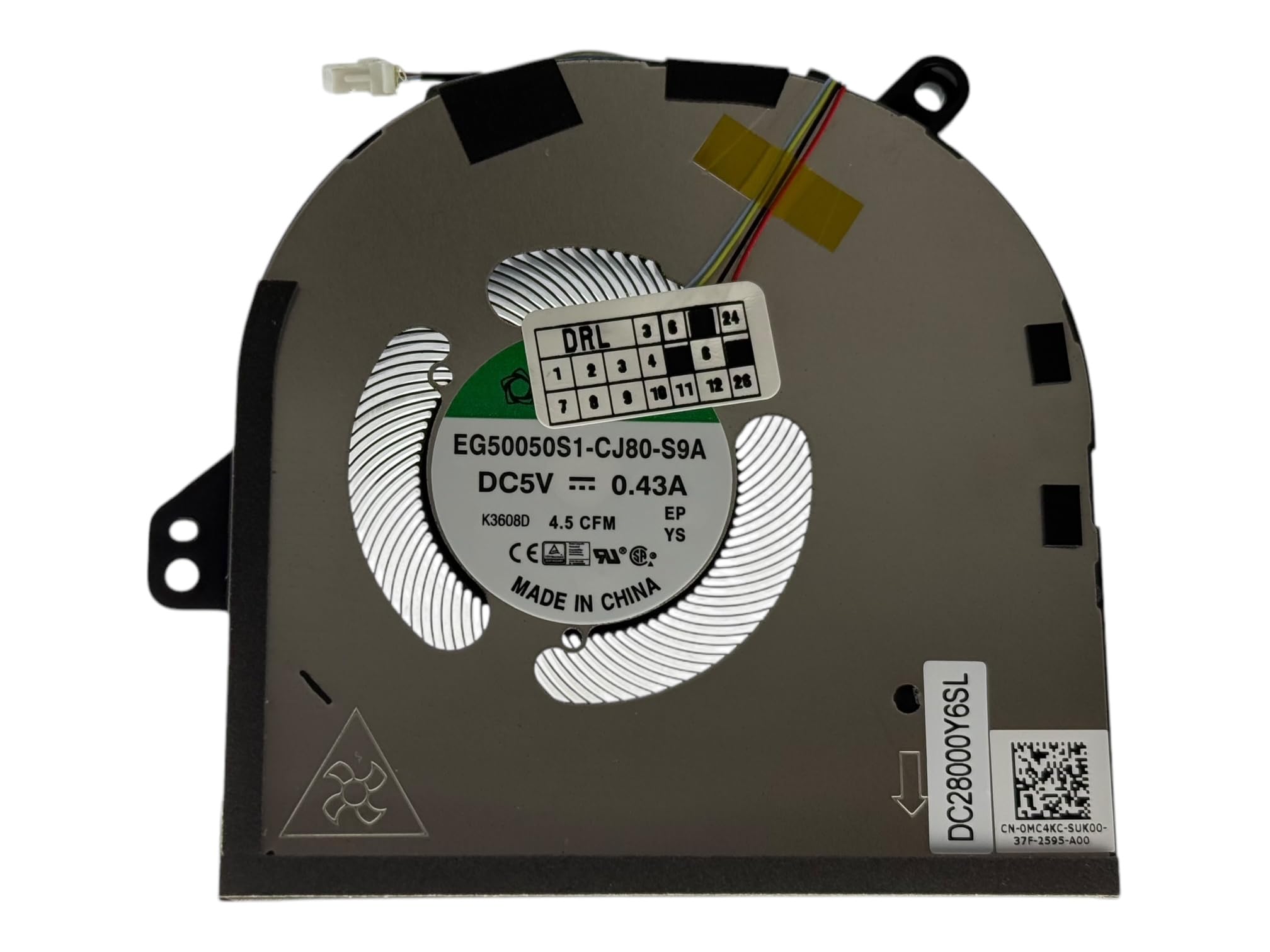 VoltaGuru CPU-Lüfter Kompatibel Mit Dell Precision 5550 5560, XPS 15