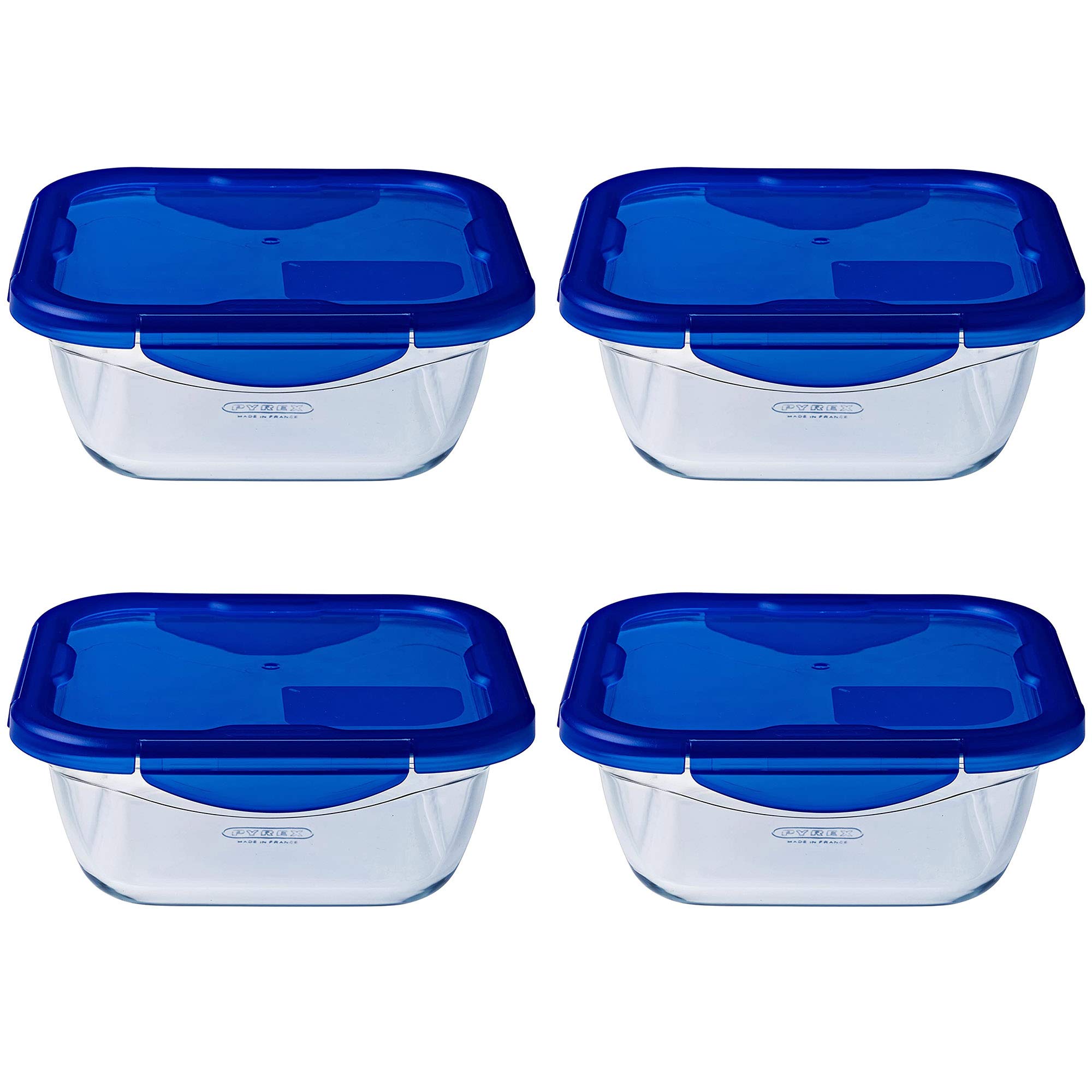Pyrex Cook & Go Square Dish - 1900ml - Blue - Glass