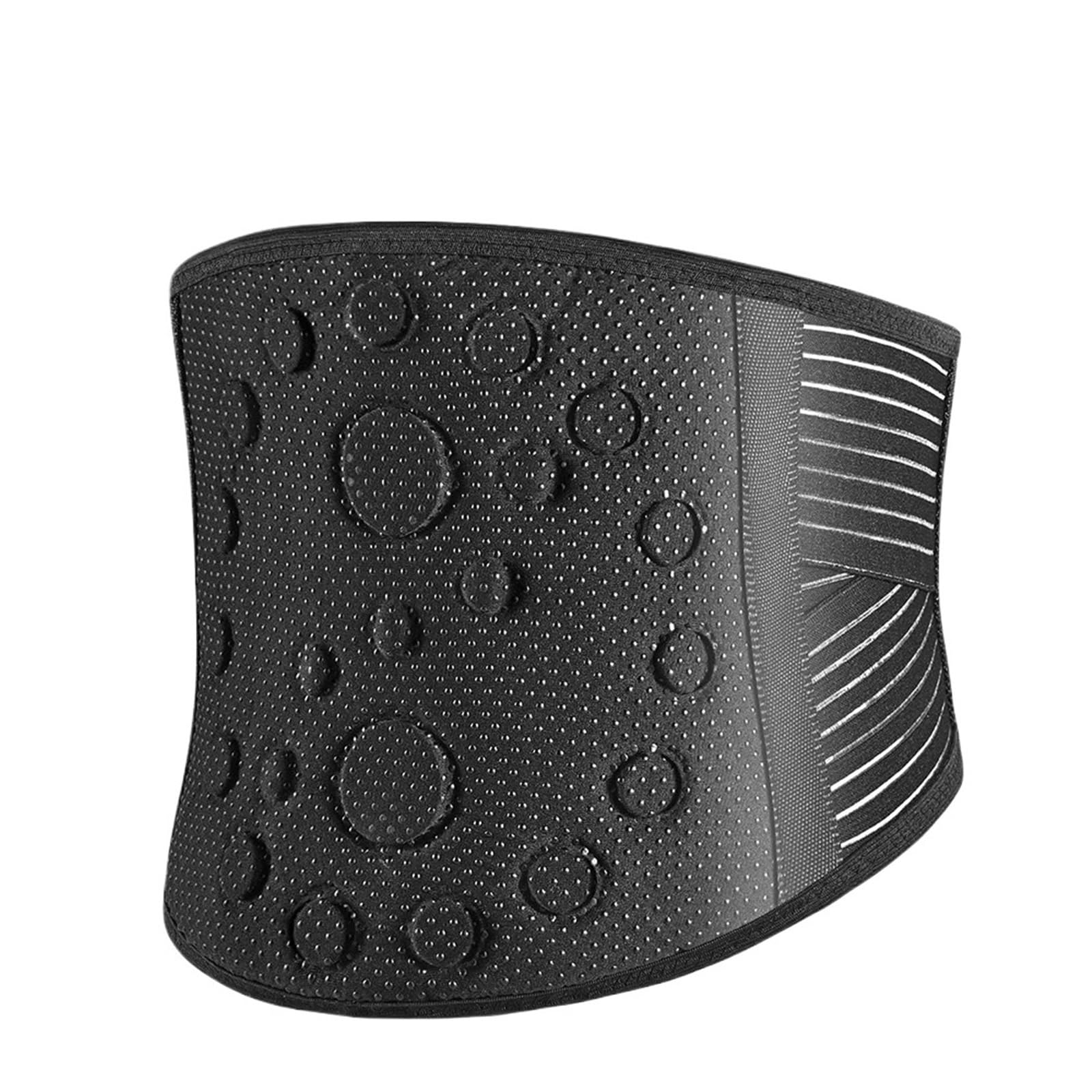 Faja Lumbar Hombre Trabajo Cinturón de soporte for la cintura y espalda baja for aliviar el dolor ciática(Black,L)