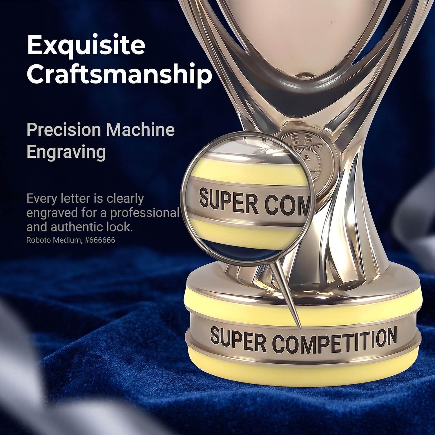 Europäische Supercup-Trophäe Meisterschafts-Trophäen Fußball-Harz-Auszeichnung Pokal Fußball-Fans Geschenk Souvenir Sammlerstücke Schaufenster-Ornamente