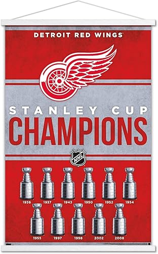 Miniatura 8 de Trends International NHL Detroit Red Wings - Póster de pared con marco magnético
