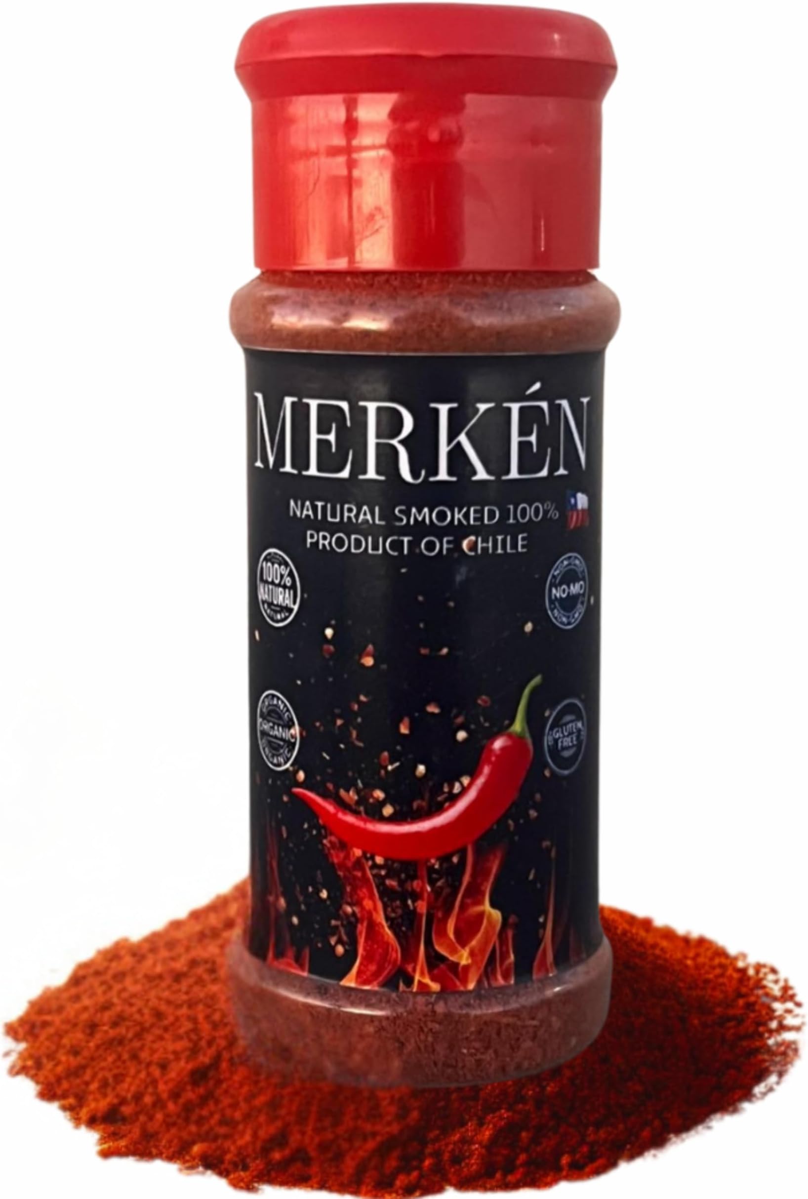 Smoked Chili Powder - Authentic Chilean Pepper, Rich and Spicy Hot Seasoning - Gourmet Flavor for Grilling, BBQ, and Cooking - Premium Quality - Versatile Spice for All Cuisines(56G)