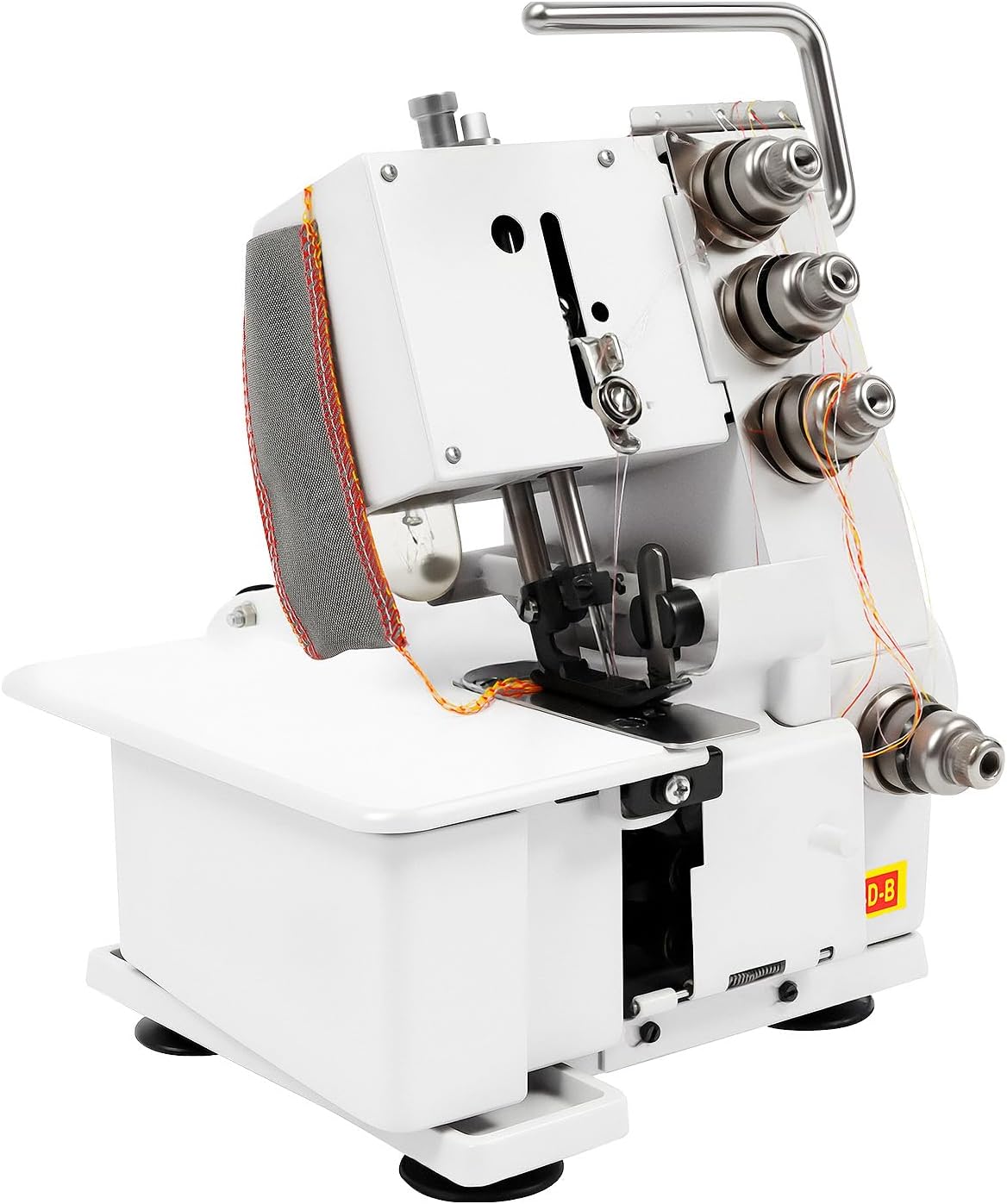 Seaming Machine, 4 Thread Serger Overlock Sewing Machine 1200 Stitches/Min Portable Overlock Sewing Machine with Foot Controller for Undershirts, Cotton Sweaters