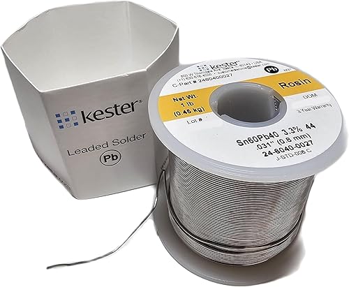 Miniatura 2 de Kester Soldadura 24-6040-0027 Serie 44 Tamaño de núcleo 66 Sn60 Pb40 Alambre de soldadura activado con núcleo de colofonia 21 Awg