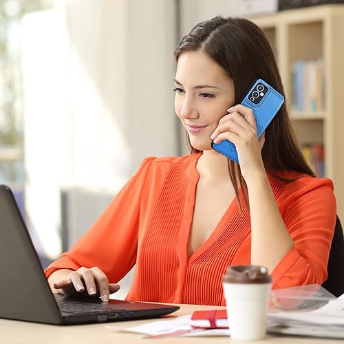 Miniatura 8 de Asuwish Funda de teléfono para OnePlus 9 OnePlus9 5G Funda tipo cartera con protector de pantalla de vidrio templado y soporte para tarjetas de