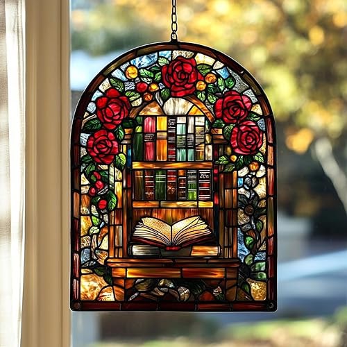 Miniatura 12 de Atrapasoles de cámara vintage retro de acrílico con efecto de vidrio manchado para ventana, colgante de coche, adorno navideño para interior y Como