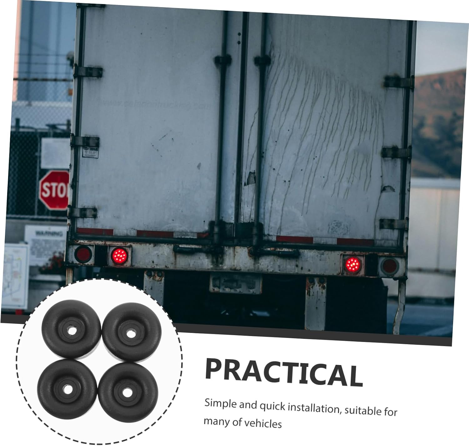 Cabilock 4pcs Diy Truck Bed Buffer Pads Vibration Control Foot Pads Black Rubber for Noise Reduction