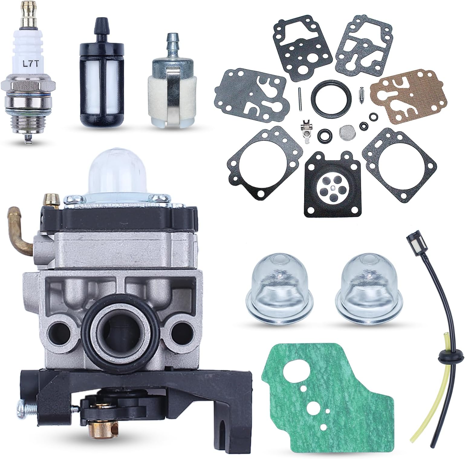 Carburateur Pour Moteur Honda GX25 GX35 - Compatible Débroussailleuse UMK425E, Motobineuse FG110 - Kit Complet Avec Bougie, Filtre