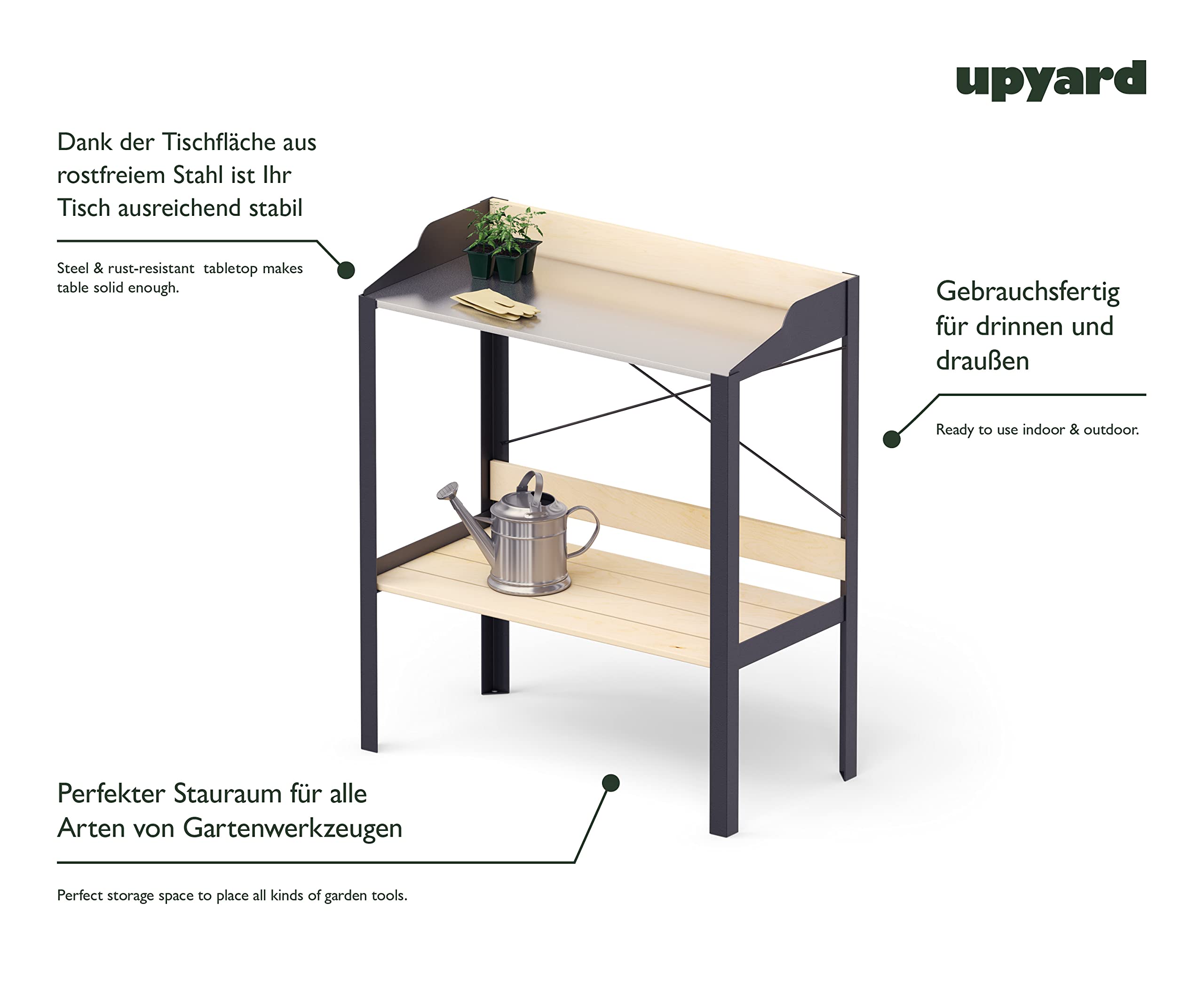 Upyard ModernBox - Jardinera Alta Moderna De Madera, Jardinera