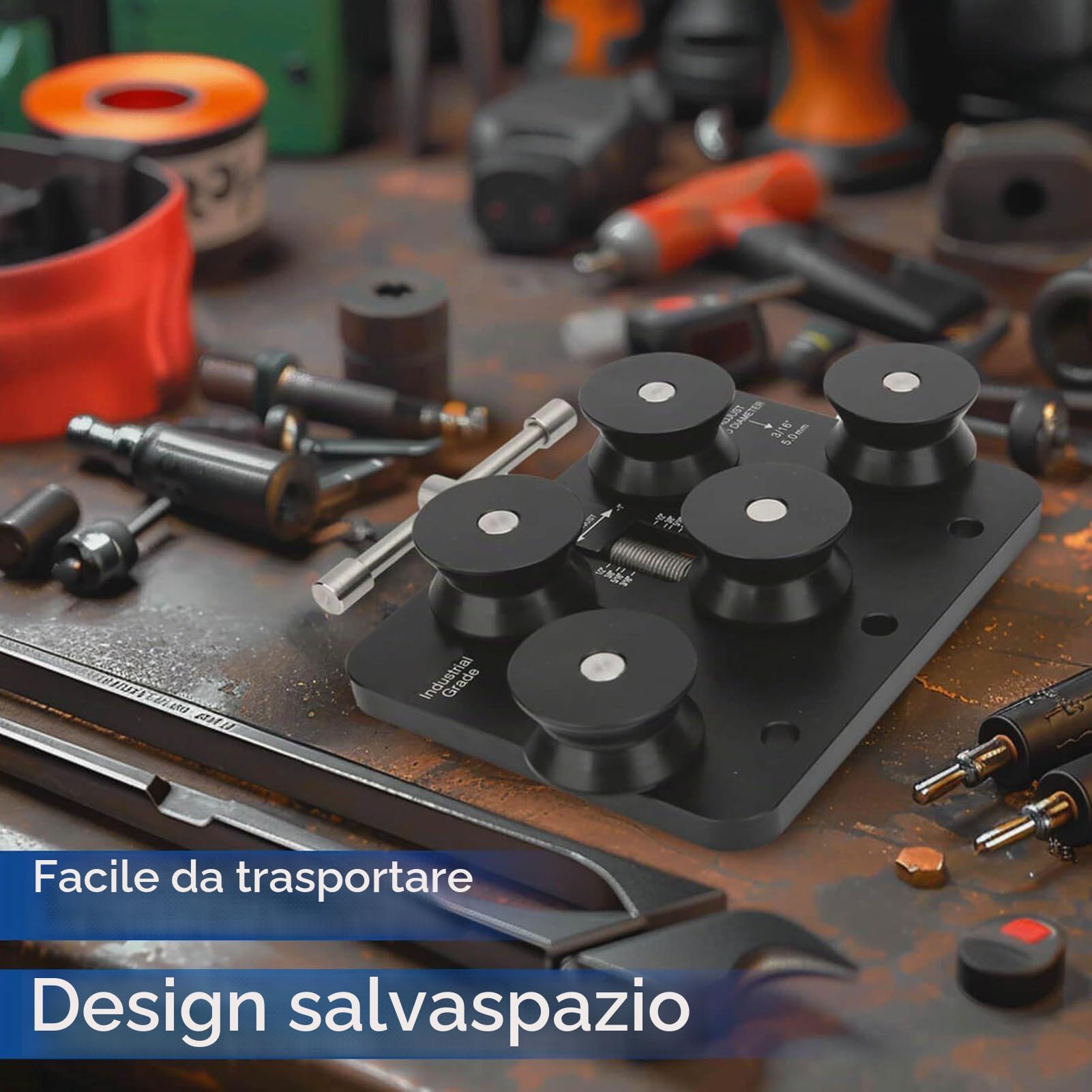 Raddrizzatore per Tubi - Raddrizzatore per Tubi per Diametri 3/16-1,0, Raddrizzatore per Linea Freno, Servofreno, Piegatubo per Linea Freno, Tubi in Alluminio Morbido e Rame