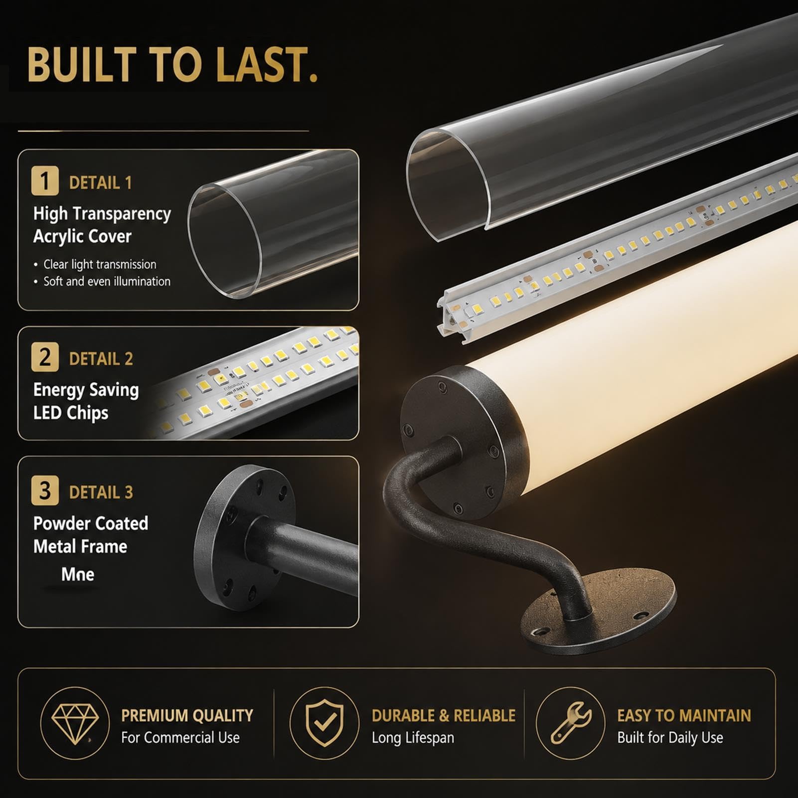 Luz LED Personalizada Separador Restaurante, Pantalla Divisoria Comercial