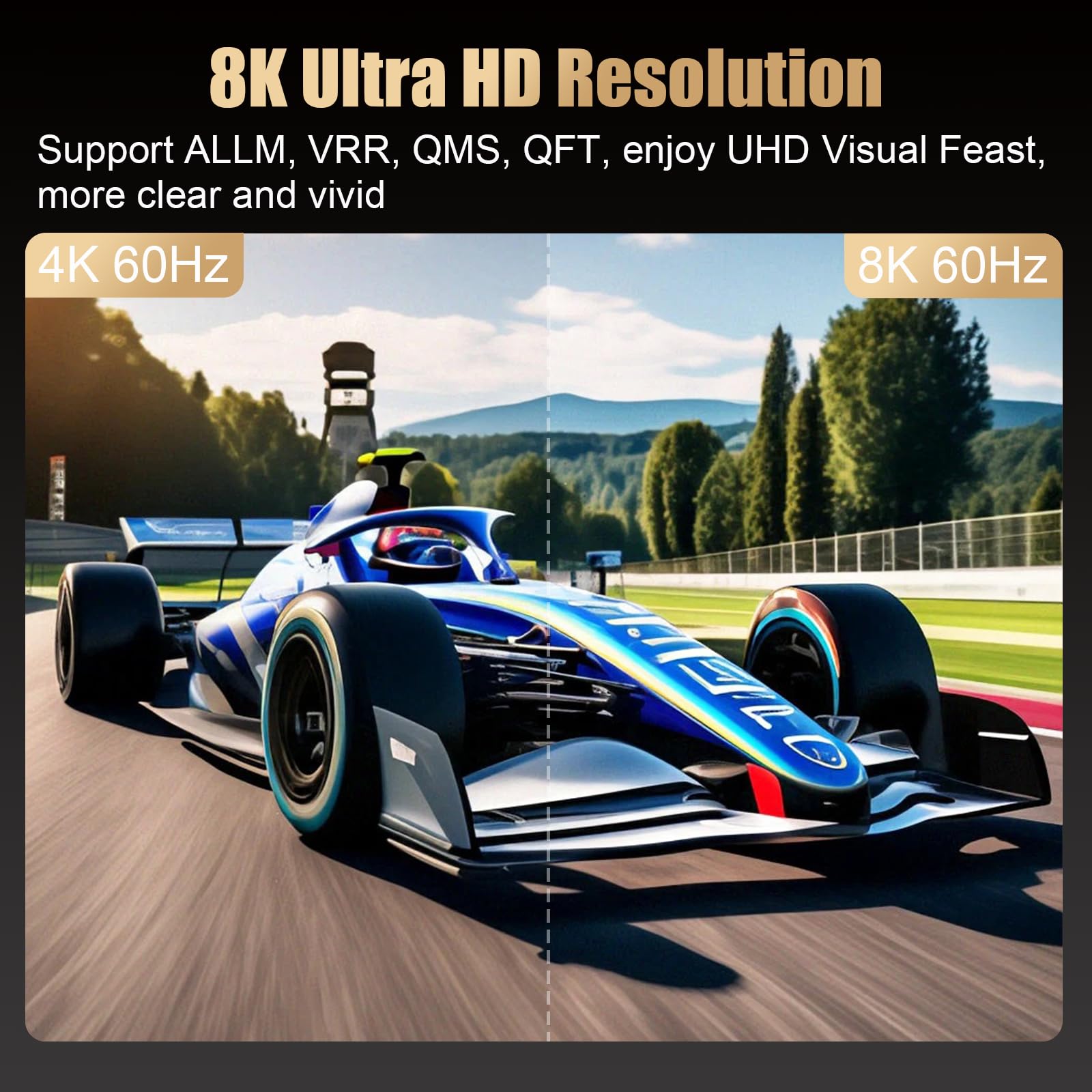 Conmutador HDMI de 8 K @ 60 Hz, 5 x 1, Tendak Aluminio HDMI 2.1 Switch 5 en 1 Salida HDMI Conmutador con mando a distancia IR Soporte 4K @ 120Hz/240Hz, HDR10, HDCP 2.3