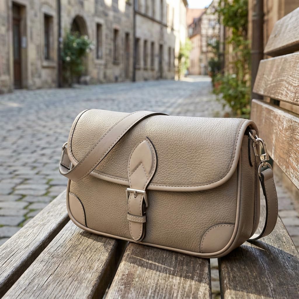 A1 FASHION GOODS Borsa a tracolla in pelle da donna, a tracolla, con tracolla regolabile, tasche multiple, borsa da donna Grace