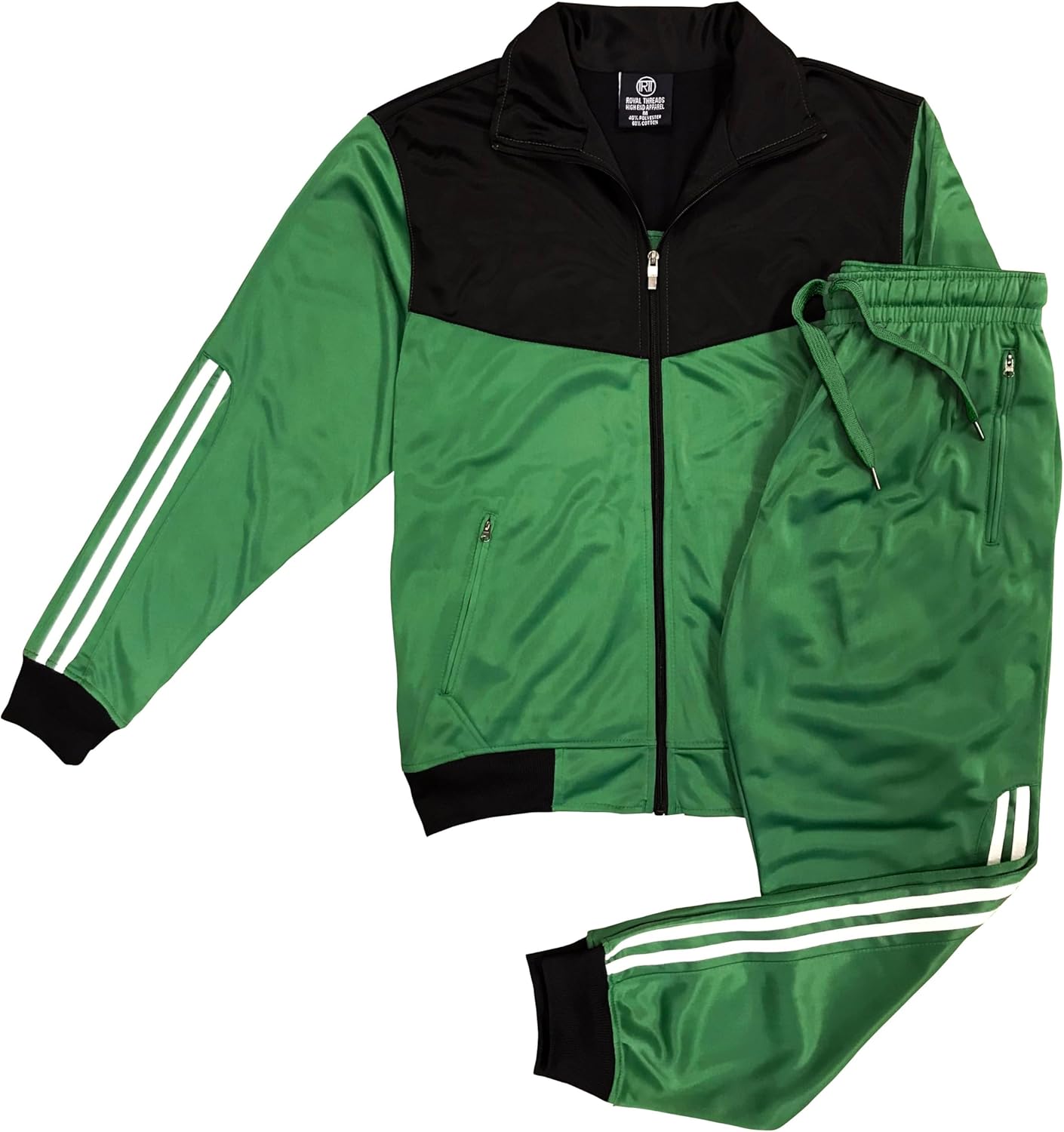 Men's 2-Piece Jogger Tracksuit, 2-Color Combination Jogging Outfit