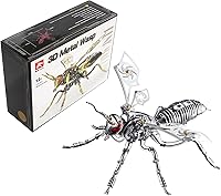 Vista 13 de Rompecabezas de metal 3D para adultos, kits de modelo de avispa mecánica, bloques de construcción, avispón gigante del norte, montaje difícil