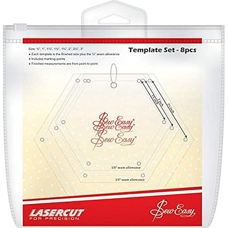 Sew Easy Mini Hexagon Template Set