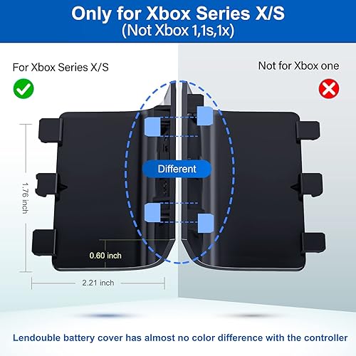 Miniatura 3 de Cubierta de batería para Xbox Series S, repuesto barato de la tapa de la puerta trasera para el controlador Microsoft Xbox Series X, tapa de puerto
