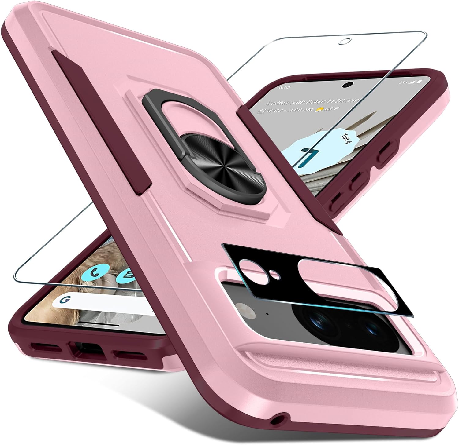 Janmitta For Google Pixel 8 Case With Screen Protector Camera Lens Protector,Heavy