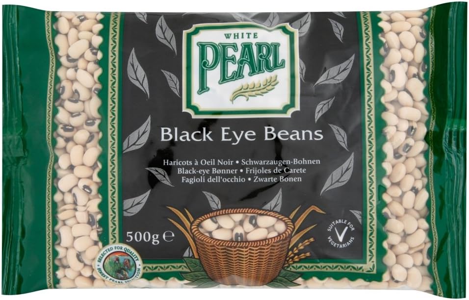 White Pearl Black Eye Beans - Pack of - 10 x 500g
