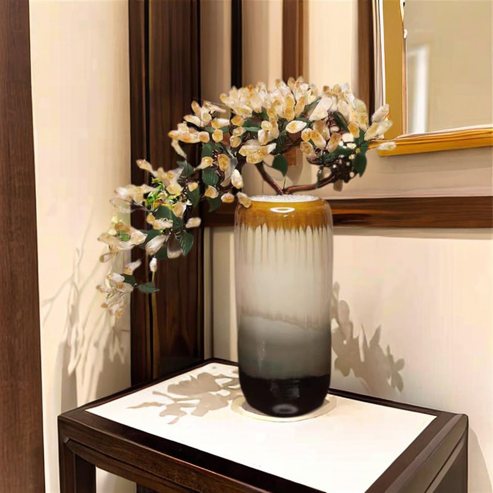 Ornament Cytryn Fortune Drzewo Naturalne Kryształowe Pieniądze Feng Shui Kamień szlachetny Uzdrawiający Życie Z Garnkiem Ceramiczna Podstawa Do Domowego Biura Szczęście Kryształowe Prezenty Drzewo