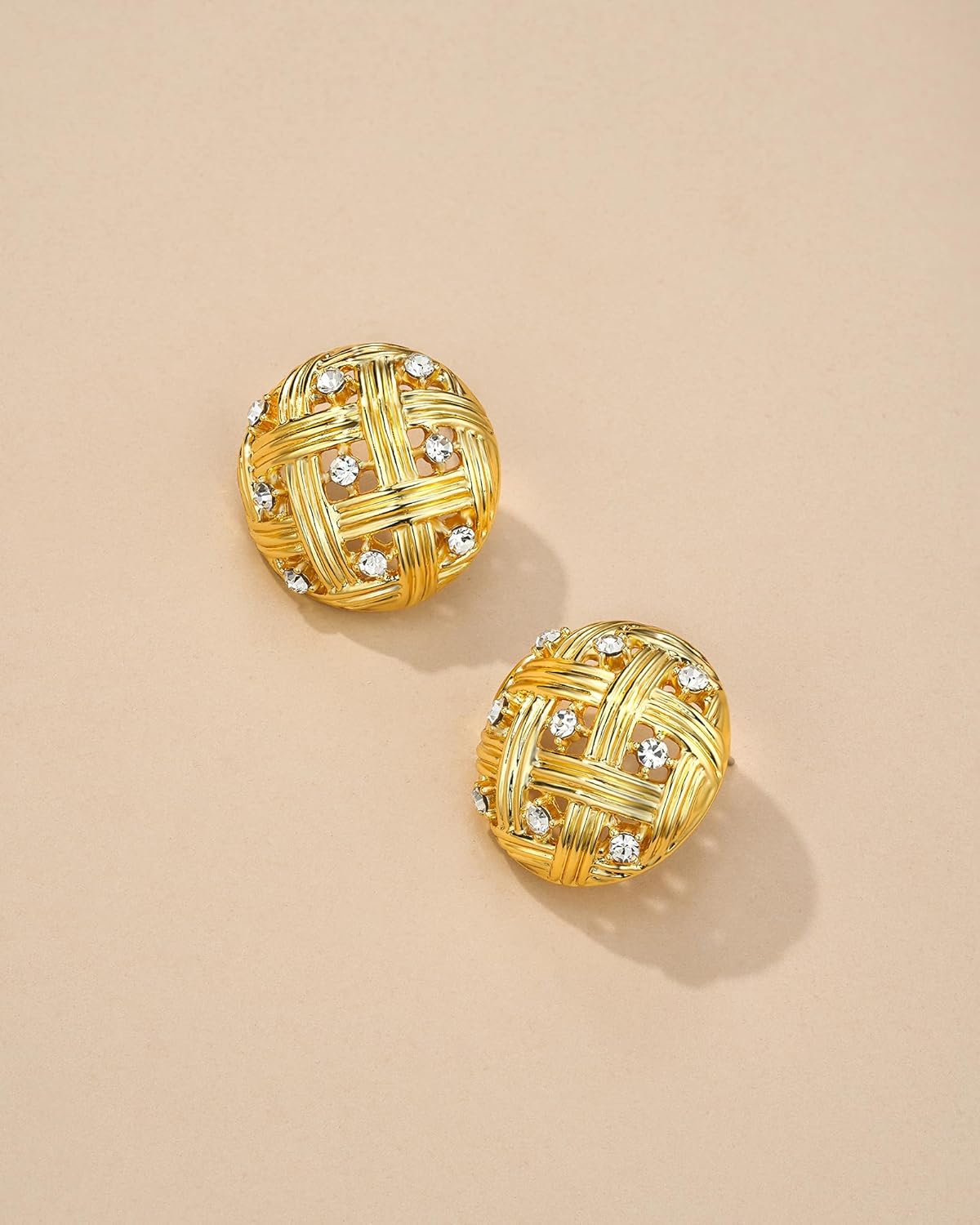 SNGIA18K Gold Plated Dangle Textured Ribbed Irregular Large Leaf Statement Earrings for Women by SNGIA, Handmade Dramatic Geometric Trendy Summer Drop Leaf Flower Jewelry Gifts, Bold Beachy Vintage Plant Fashion Drop Accessories, Vintage Nickle Free Floral Dangling Earrings. - Image 5