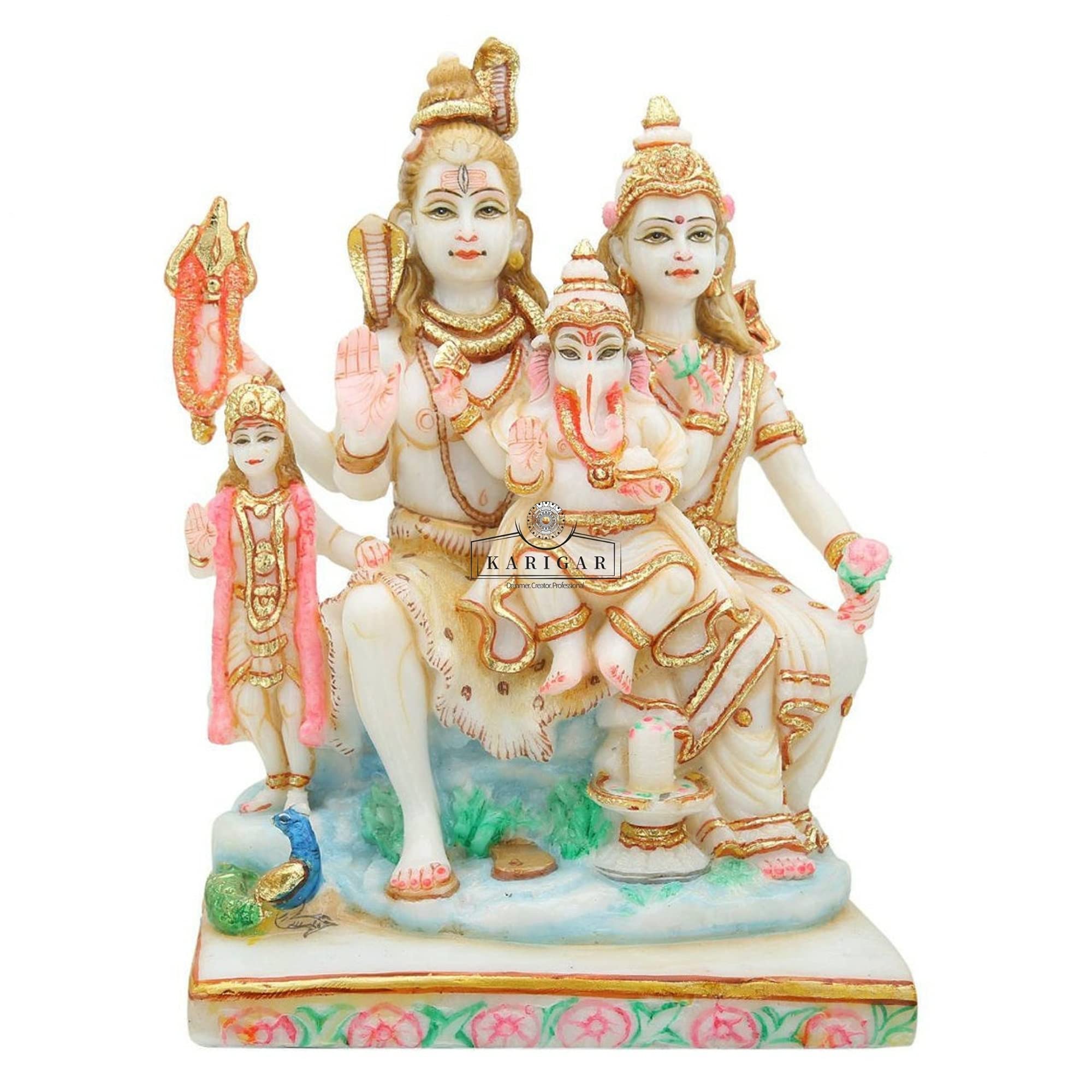 Buy Shiva Parvati Ganesh Idol Shiv Parivar Murti Statue Sculpture Hindu