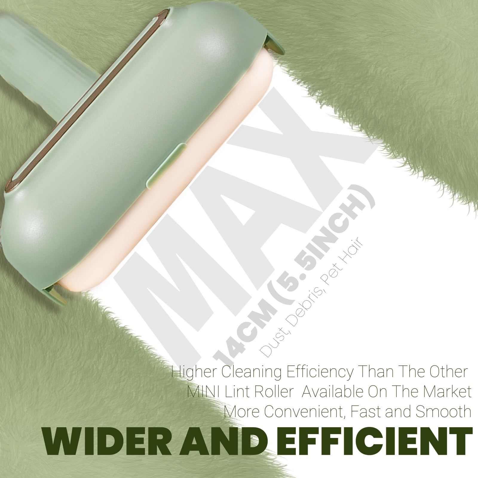 Washable Lint Roller, ZenQeek 5.5In Portable Lint Ball with Cover, Travel Lint Roller for Clothes & Pet Hair?Extended?Extra Sticky?Washable Gel (White, Grip Version)