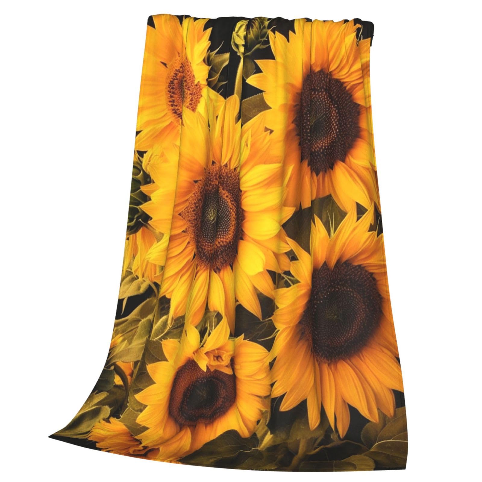 Couverture flanelle douce tournesols pour réchauffer les cœurs en toute saison