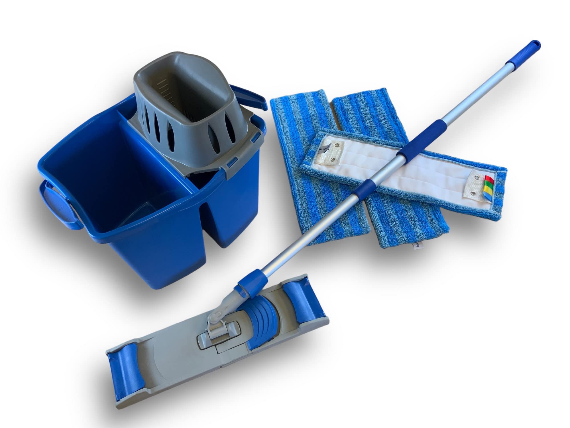 Kibros Kit lave-sol Easy Press Pro seau double Aquafill 3 franges micro