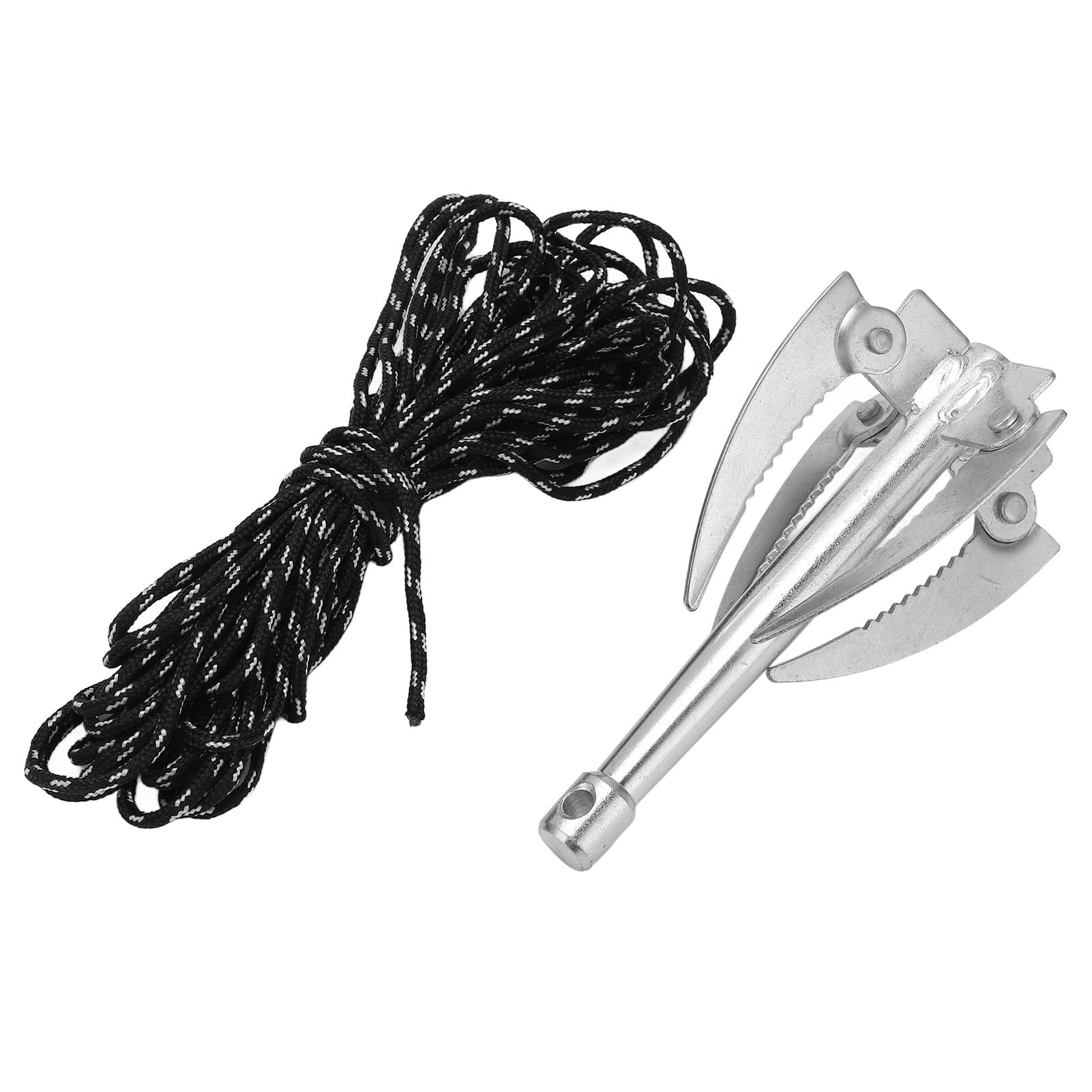 Dilwe Faucille de Pêche Pliable, Couteau à Herbes Aquatiques en Acier Inoxydable avec Corde 10m - Outil de Nettoyage de Poste de Pêche