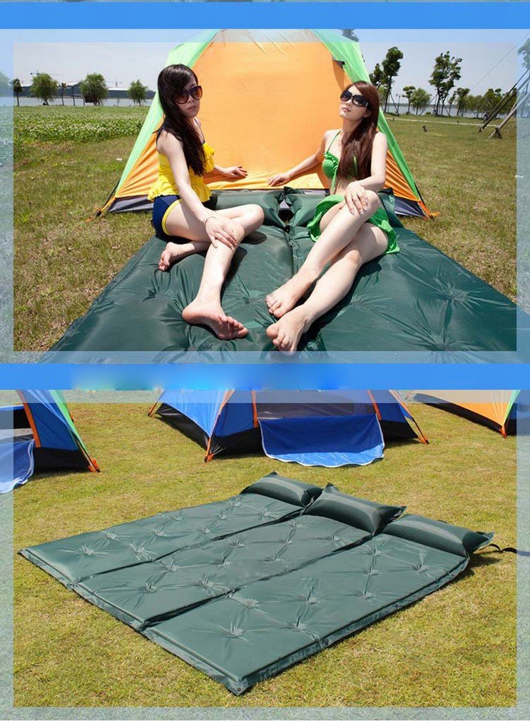 GZZ el Solo Al Aire Libre Se Puede Empalmar el Colchón Inflable Automático Doble de la Humedad de la Comida Campestre de la Humedad