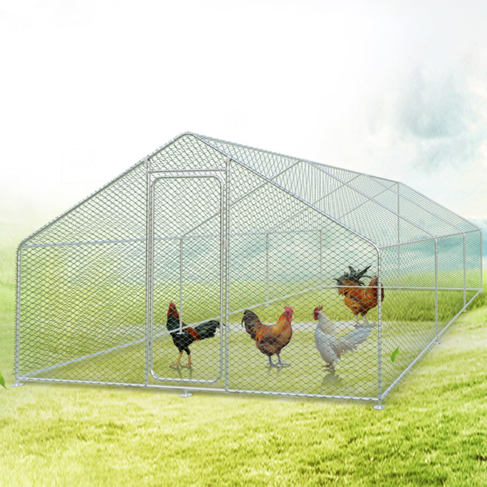 Amazon | Garvee 鶏小屋 チキンラン 亜鉛メッキ 4×1×1m ウォークイン 鶏舎 ケージ 屋外 大型 鶏用囲い 金属フレーム 六角ワイヤーメッシュ 施錠ドア 210Dオックス防水UVカバー 雨よけ 日よけ 庭用 アヒル ウサギ 小型犬にも | Garvee | 飼育ケージ 通販 金属製鶏小屋ラン、屋外用金属製鶏小屋、動物ケージ、庭用家禽小屋...